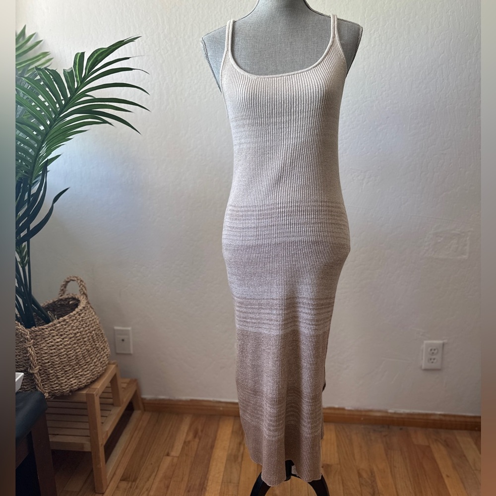 Sparkly midi sweater dress with racerback
